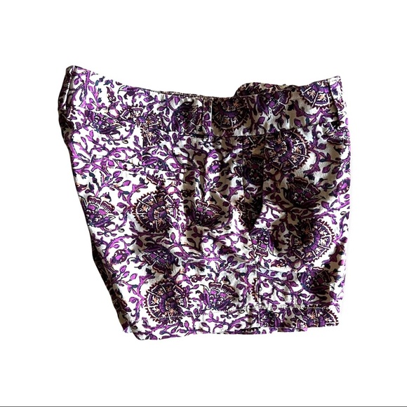 LOFT Floral Linen | Cotton Shorts Size 2 - Picture 6 of 8
